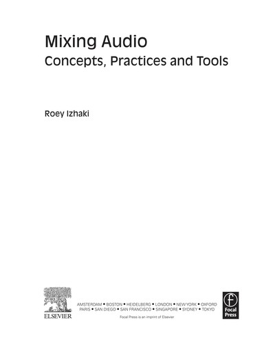 Cover of Mixing Audio: Concepts, Practices and Tools by Roey Izhaki